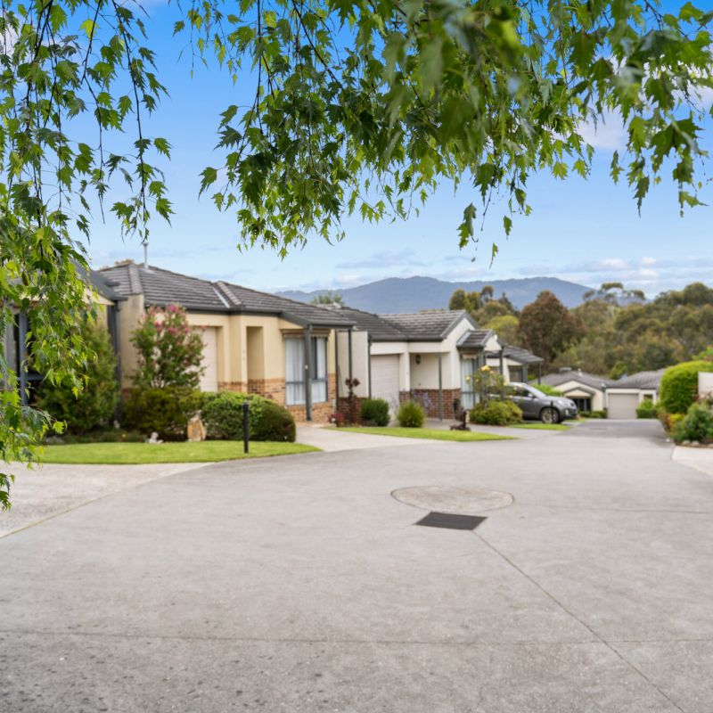 The Oaks retirement community home with neat garden